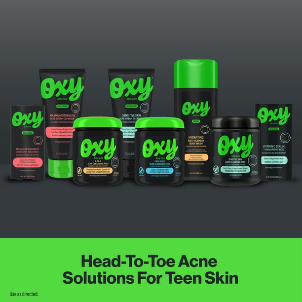 Oxy 3-IN-1 Acne Facial Cleansing Pads, Salicylic Acid, 90 Pads
