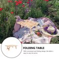thumbnail image 2 of Portable Camping Table Lightweight Brown Synthetic Material Perfect for Outdoor Picnic 1 Piece, 2 of 6