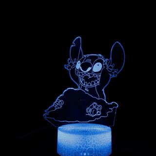 Stitch Cute 3D Night Light,16 Colors Changing with Remote Control, Kids  Room Decor Anime Lamp Birthday Christmas Gift for Boys Girls Teens Friends