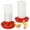 Red, variant on Chicken Feeder and Waterer Set Automatic Baby Chick Starter Kit with 1L Feeder and 1L Chick Waterer no Waste Poultry Coop Accessories Supplies for Chicks, Quail, and Ducks (Blue)