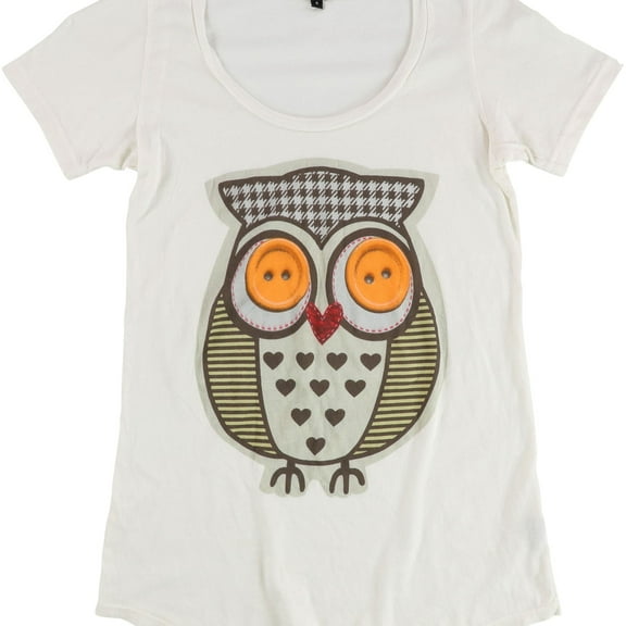 TRULY MADLY DEEPLY Womens Owl Graphic T-Shirt, Multicoloured, X-Small