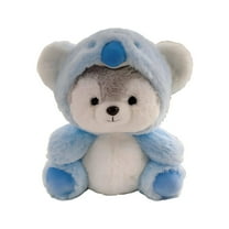 BESTSKY Cute Plushies,20cm Cute Husky Shape Cute Stuffed Animal,Soft Touch Cozy Companion Anime Plush,Blue