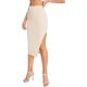 thumbnail image 1 of Falda midi entallada con abertura para mujer Albaricoque macizo XL Albaricoque macizo XL Xishao ropa, 1 of 2