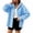 Blue, variant on Guluxicc Plaid Hoodies for Women Drawstring Button Down Long Sleeve Lounge Hooded Blouses for Everyday Wear Fall Winter Casual Blouses