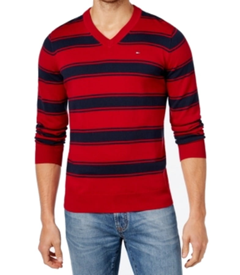 Tommy Hilfiger - Tommy Hilfiger NEW Red Navy Mens Size 3XL Knit Striped ...