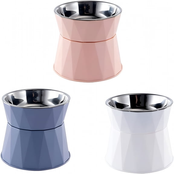 ACDANC Elevated for Cat Bowls,Small Raised Food Feeding Dish,Stainless Steel Bowl with Stable Stand Feeder for Cats and Pup Raised Cat Food Bowls,Elevated Pet Feeding Station for Indoor Cats Feeding