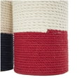 thumbnail image 4 of 4"W, 5"H Cream Cotton Coiled Colorblock Buoy Sculpture with Red and Blue Bases, by DecMode (2 Count), 4 of 10