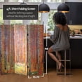 thumbnail image 5 of Red Lantern 4 ft. Short Klimt Canvas Folding Screen - Tannenwald/Farm Garden, 5 of 7