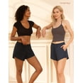 thumbnail image 3 of INNERSY Women's Period Underwear Workout Shorts with Pockets Leak Proof Athletic Shorts(L,Black), 3 of 6