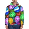 thumbnail image 2 of Bingfone Colorful Easter Eggs1 Men'S Drawstring Hoodie Long Sleeve Pocket Sweatshirts-Small, 2 of 9