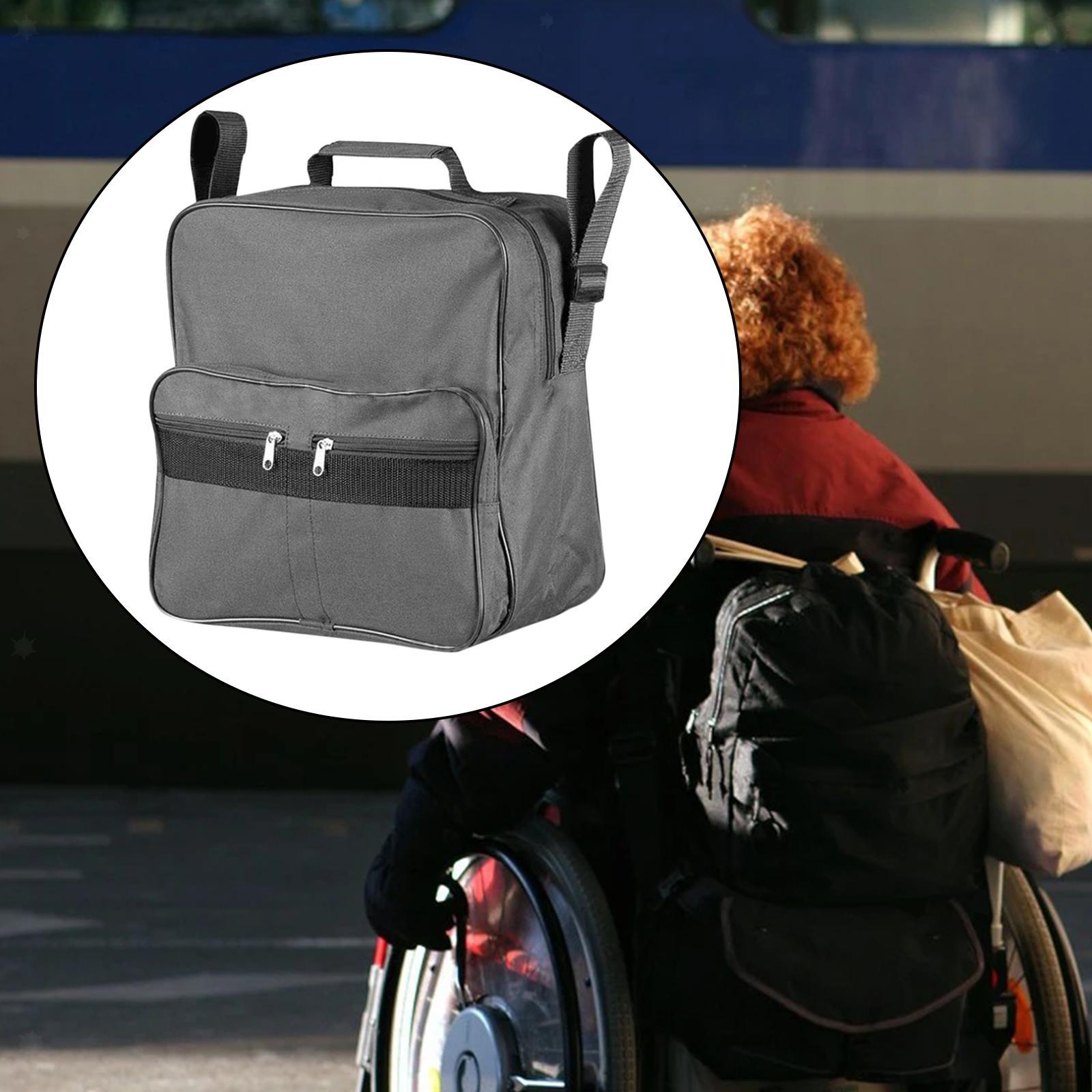 Wheelchair Bag Storage Rollator Scooter Backpack Pockets Wheelchairs