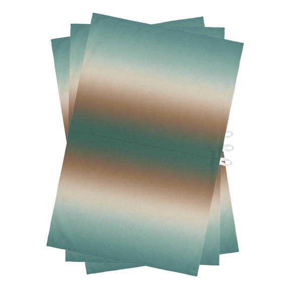 Green Brown Ombre Kitchen Towels Set of 3, Water Absorbent Dish Towel, Modern Gradient Abstract Art Decorative Hand Towels - Quick Drying Cloth for Cooking Baking, 18x28 Inch