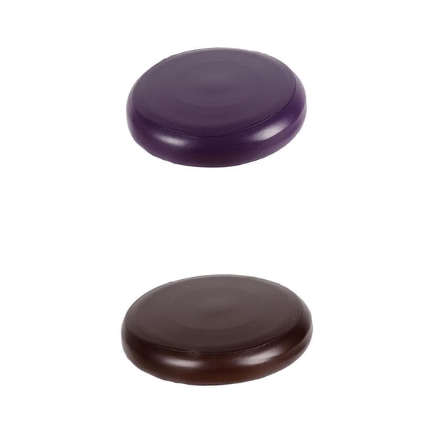 Fundas elásticas suaves para taburetes de bar redondos y giratorios, protectores de piel sintética, 2 unidades Café + Púrpura