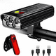 thumbnail image 4 of Luz de bicicleta 5T6 destacada, recargable por USB, para exteriores, resistente al agua, luz LED de aleación de aluminio para bicicleta con pantalla, 4 of 5