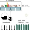 thumbnail image 2 of 1 Set My Medals Holder Hanger Medals Display Rack Double Sided Printing Colorful Metal Iron Shelf Plaques Hangers Organizer Medal Frame Wall Mounted with 12 Hooks for Award Ribbon 15.7 x 6Inch, 2 of 7