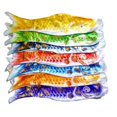 thumbnail image 2 of Billuyoard Japanese Windsock Carp Flag Garden Koi Sailfish Nobori Kits de decoración para fiestas Azul dorado 70cm, 2 of 6