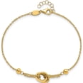 thumbnail image 4 of 14K Yellow Gold Polished Bead And Link With .75 In Ext. Bracelet (7.75 X 7.85) Made Italy sf2851-7, 4 of 5