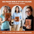thumbnail image 2 of 66-Page Bible Study Guide Comprehensive Scripture Study Tool, Daily Devotional Journal in a Year Study Long Plan,PU Leather Cover Daily Scripture Quotes Faith-Based Notebook for Prayer Reflections, 2 of 7