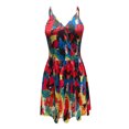thumbnail image 5 of Icvfdpl Robe T-Shirt pour Femmes, Robe Courte à Col en V avec Poche, Robe Douce d'Été pour Femmes, TG, 5 of 5