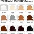 thumbnail image 4 of 12 Colors Wood Repair Wax Crayons,Happon Furniture Scratch Wax Stick Pen for Repairing Scratches, Scuffs, Cracks, and Holes on Wooden Floor, Cabinet, Laminate, Hardwood, 4 of 7