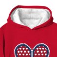 thumbnail image 4 of NAISIBABY Girls Valentine's Day Hoodie, Fleece Lined Long Sleeve Heart Prints Fall Winter Fashion Hooded Sweatshirt Red 9T, 4 of 5