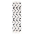 thumbnail image 3 of SAFAVIEH Casablanca Mackenzie Geometric Wool Shag Area Rug, Navy/Ivory, 8' x 10', 3 of 8