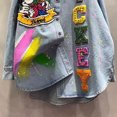 thumbnail image 4 of European Station 2026 Fall New Fashion Cartoon Embroidery Shirt For Women, Long And Loose Fit, Versatile Denim Jacket, 4 of 6