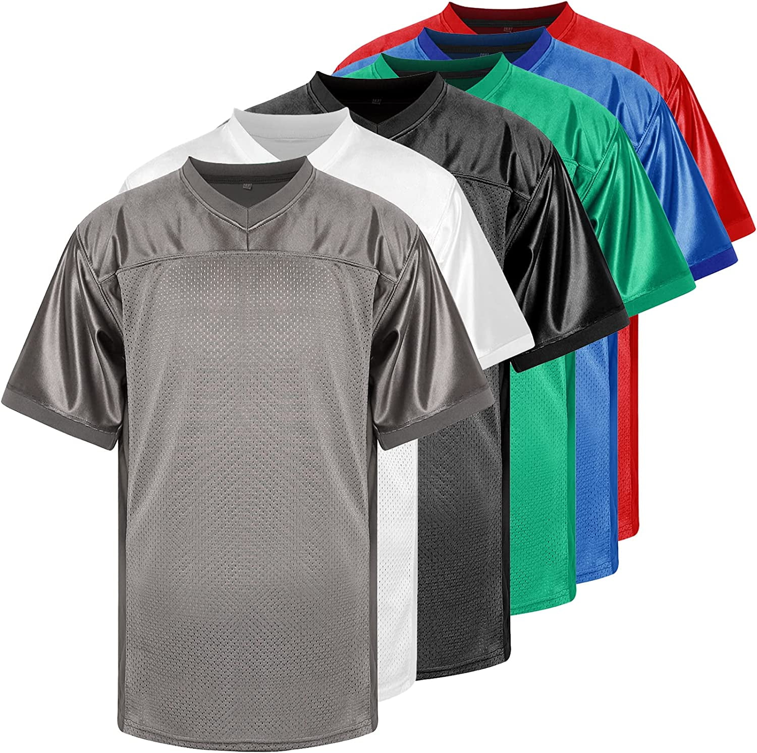  TKJPYWYH Blank Football Jersey,Men's Practice Jersey Football  Athletic Shirt,Hip Hop Sports Blank T-Shirt S-3XL : Clothing, Shoes 