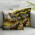 thumbnail image 3 of Chilfamy Throw Pillow Covers Seaside cottage farmhouse flowers Theme Square Decorations Pillowcase Outdoor Sofa Pillow Cases for Living Room Bed Indoors Home Decor, 3 of 5