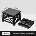 thumbnail image 2 of Inodoro Portátil Plegable con Tapa, Multifuncional, para Camión, para Camping, Viajes, Color Negro., 2 of 5