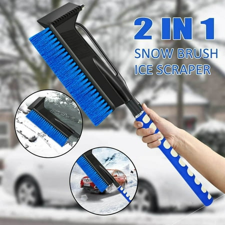 

2 in 1 Car Vehicle Snow Ice Scraper Snow Brush Shovel Removal Brush Winter Tools Christmas Halloween Decoration Bathroom Fall Autumn Home Decor Family Kitchen Home Essentials XYZ 16119