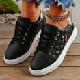 thumbnail image 2 of Platform Leather Fashion Sneakers for Women 2025 Spring Fall Lace up Walking Flats Casual Shoes, 2 of 8