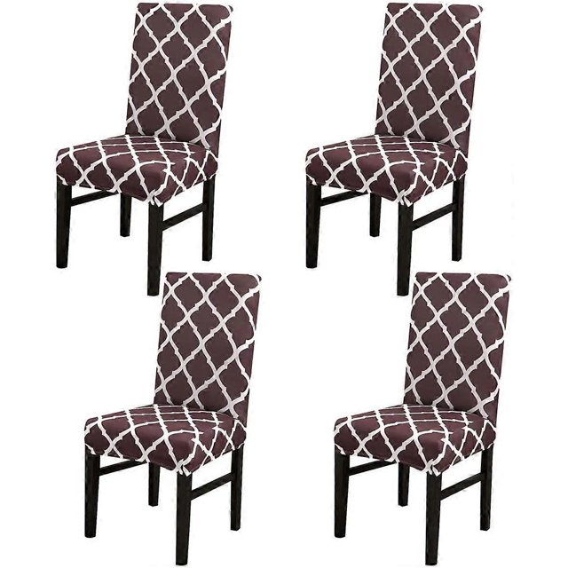Juego de 6 fundas elásticas para sillas de comedor ZHAOCHENG Jacquard decorativas protectoras