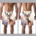 thumbnail image 3 of luoweisi Men's Beach Shorts Quick Dry Swim Trunks with Mesh Lining Jungle Elk 2XL, 3 of 5