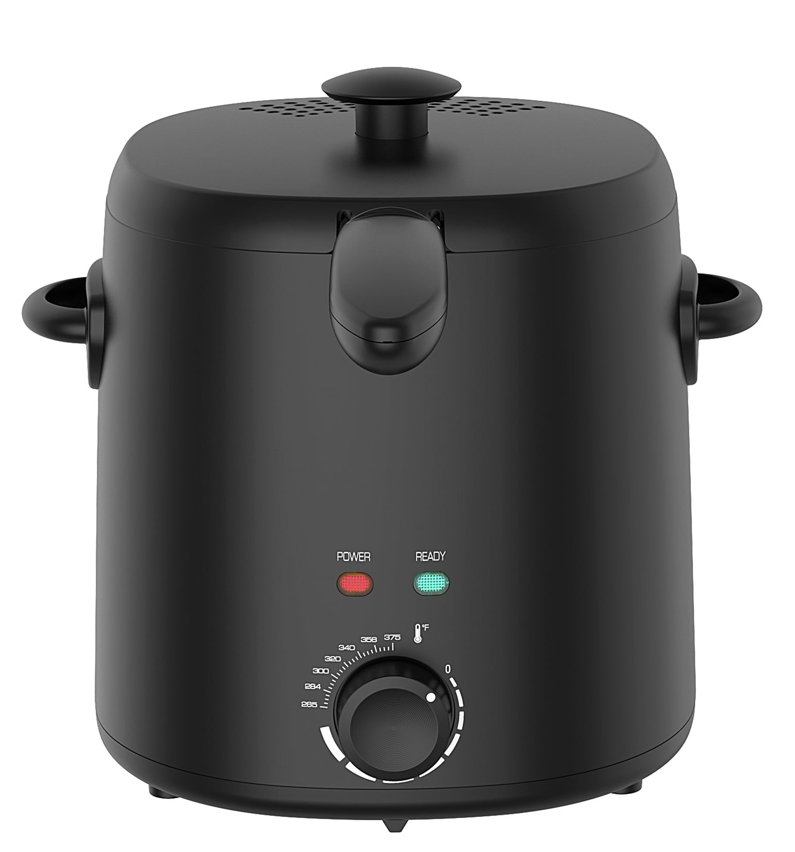 Mainstays Matte Black 2-Quart 1000W Electric Deep Fryer with Adjustable Thermostat