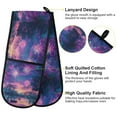 thumbnail image 4 of 35" x7" Double Oven Mitt Heat Resistant Oven Gloves Withstands Up to 200°C for Kitchen Baking & BBQ Beautiful City, 4 of 6