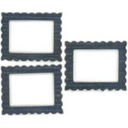 Angle View: Fabscraps 484234 Cardstock Mini Frames 3-Pkg-Denim-Rectangular