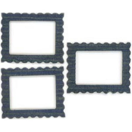 Fabscraps 484234 Cardstock Mini Frames 3-Pkg-Denim-Rectangular