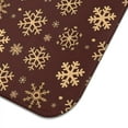 thumbnail image 3 of Brown Christmas Snowflake Pattern Dish Drying Mat for Kitchen 1 Pack, Ultra Absorbent Microfiber Dishes Drainer Mats,18x24in(46x61cm), 3 of 4