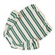 thumbnail image 2 of Camiseta de hombre Ticfox cuello redondo a rayas manga Corta Suelta verano Verde L, 2 of 14