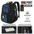 thumbnail image 3 of Mochila para portátil YOREPEK 18.4 con puerto de carga USB Roy Blue, 3 of 8