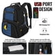 thumbnail image 3 of Mochila para portátil YOREPEK 18.4 con puerto de carga USB Roy Blue, 3 of 8