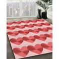 thumbnail image 3 of Ahgly Company Tapis Rond Lavable en Machine Intérieur Transitionnel Rose Pastel, 5 Pieds Rond, 3 of 7