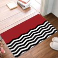 thumbnail image 2 of Black and White Chevron Doormats Rugs for Indoors,Red Christmas Non-Slip Entrance Welcome Door Mats for Home/Bathroom/Kitchen/Bedroom Entry Way,23.6x15.7inch, 2 of 6