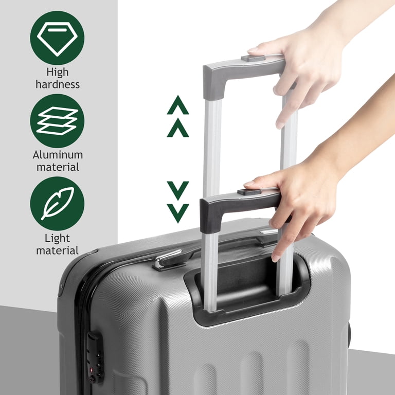 Zimtown Hardshell Lightweight 3 Piece Luggage Set, ABS Material