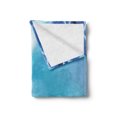 thumbnail image 2 of Flower Soft Flannel Fleece Throw Blanket, Orchid Floral Design with Reflection to a River Water Image Photo, Cozy Plush for Indoor and Outdoor Use, 50" x 70", Violet Blue White, by Ambesonne, 2 of 5
