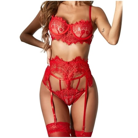 

Mackneog Plus Size Underwear New Sexy Fashion Lace Lingerie Underwear Sleepwear G-string Pajamas Garter Polyester Lace Thong Plus Size Panties