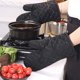 thumbnail image 4 of Manoplas para horno y soportes para ollas Manoplas para horno de cocina, manoplas para horno antideslizantes resistentes al calor de silicona adecuadas para hornear a la parrilla 1 par JAMW Sencillez, 4 of 5