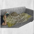 thumbnail image 6 of Mandala Soft Flannel Fleece Throw Blanket, Ombre Mandala Flower Pattern Queen Inspired Prints Hippie Design, Cozy Plush for Indoor and Outdoor Use, 60" x 80", Mustard and White, by Ambesonne, 6 of 6