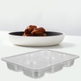 thumbnail image 2 of Plateau Rectangulaire en Acier Inoxydable à Compartiments avec Couvercle, 5 Sections, Assiettes de Dîner pour Adultes, Assiette Incassable en Métal pour le Camping, Contrôle des Portions, Assiette Réutilisable, 2 of 8